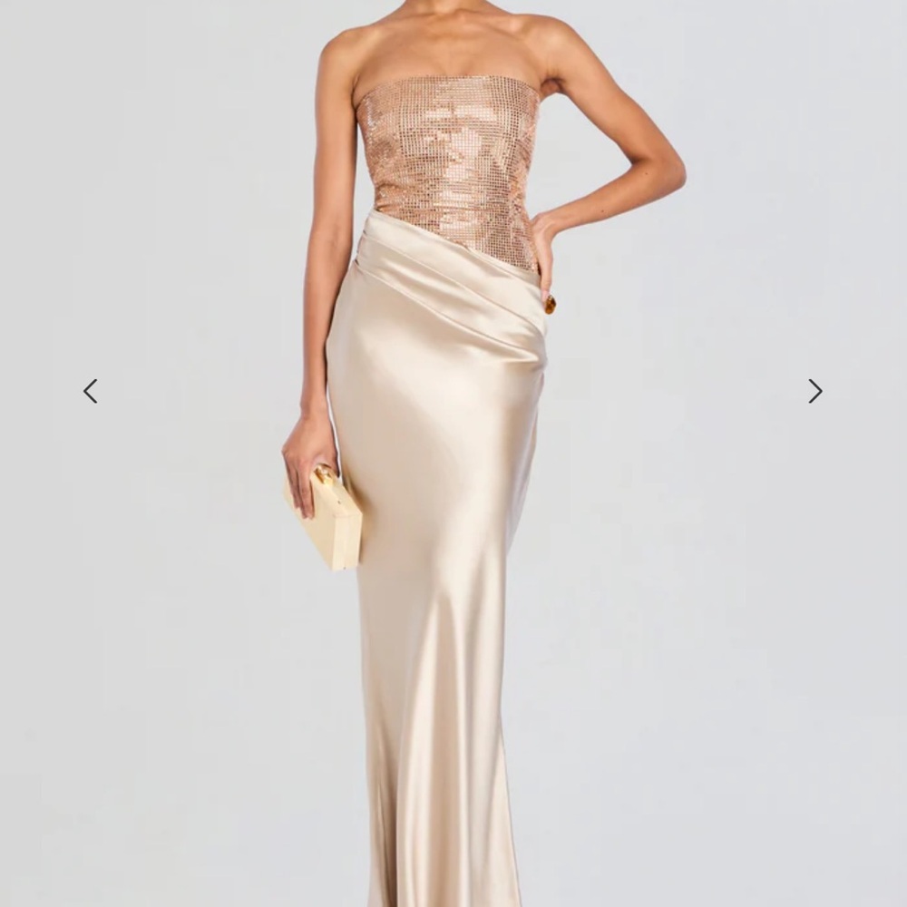 Alexandria dress in latte